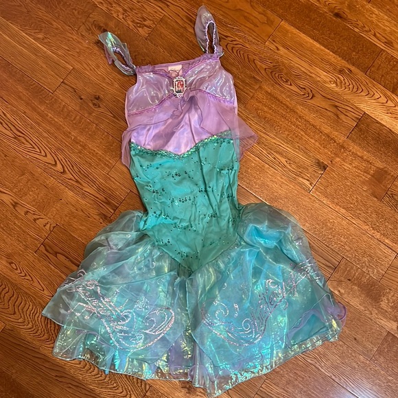 strapless open back dress Plus Size Disney Ariel Little Mermaid Princess Sexy Womens Halloween Costume  Set